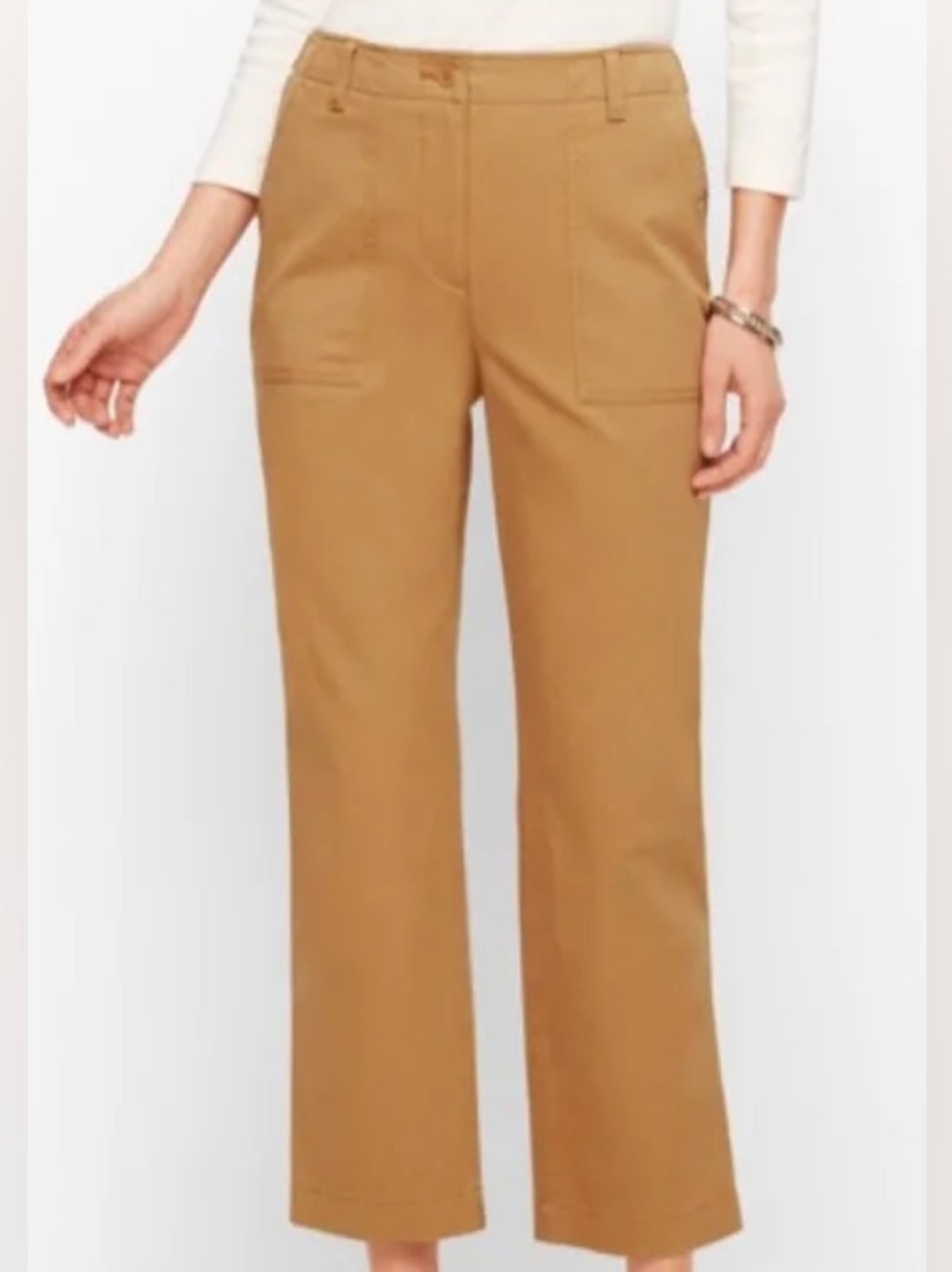 Talbots High Waist Patch Pocket Crop Pants